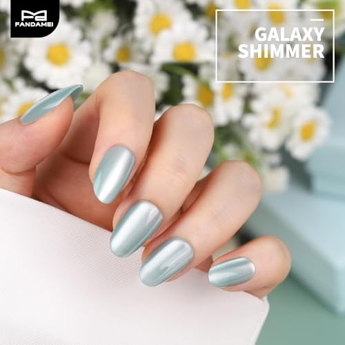 Press On Nails, 6 Colors Short Almond Pink/Apricot/Purple/Green/Nude/Pearl