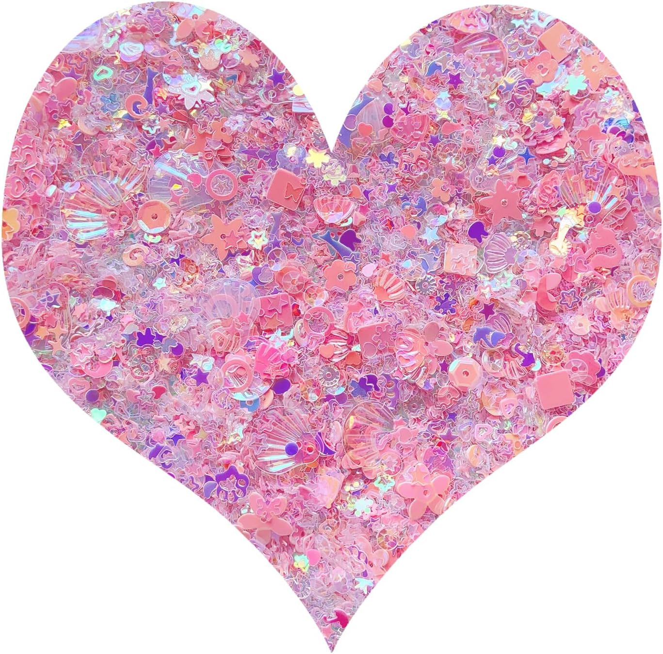 Heart Star Butterfly Craft Sequins Holographic Nail Glitte Confetti Shell Snowfl