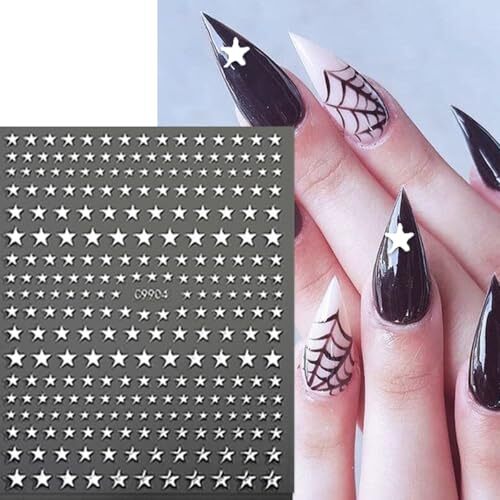 Star Letters Heart Flower Nail Art Stickers Nail Decals 3D Self-Adhesive