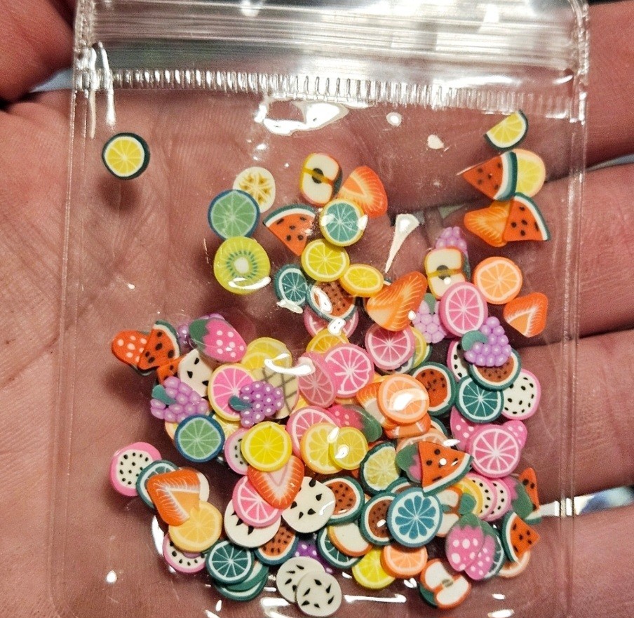 NWT NAIL ART DESIGN POLYMER CLAY FRUIT SLICES LARGE PACK!