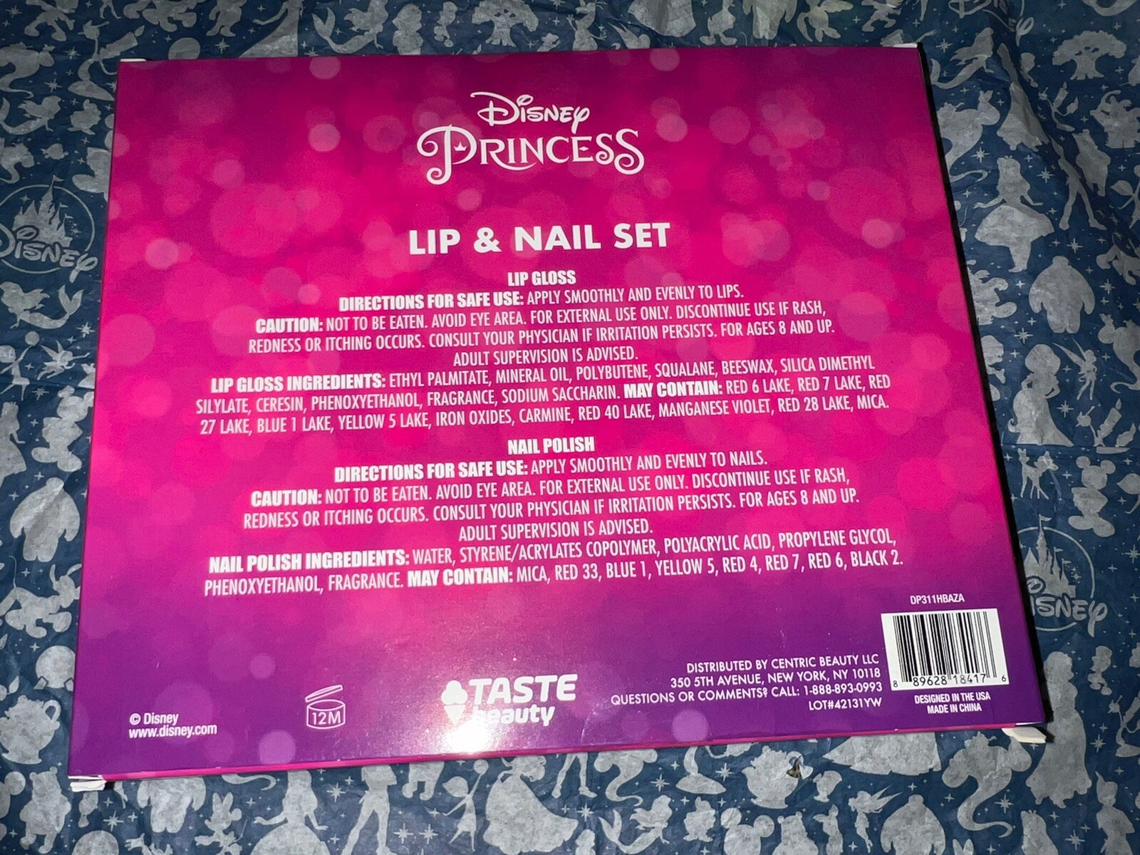 Disney PRINCESS LIP & NAIl 10 Piece Set