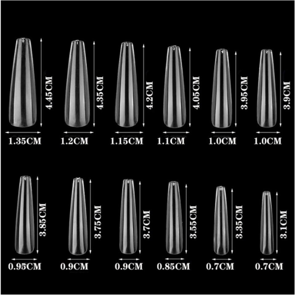 Makartt 600pcs Nail Tips Press On XXL Extra Long Ballerina Coffin Full Cover
