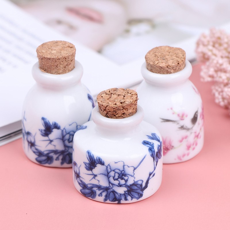 Ceramic Glass Dappen Dish Bottle Liquid Glitter Bowl Cup With Wood Lid NTmd.N8