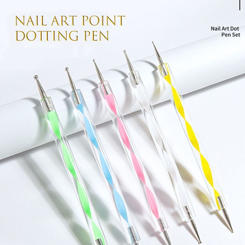 Brush Gel Nail Polish Art Set Dotting Painting Drawing Brushes Pen Tools 20pcs.