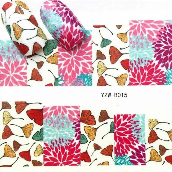 Blooming Flowers Nail Art:Lace Floral Water Transfer Tattoos
