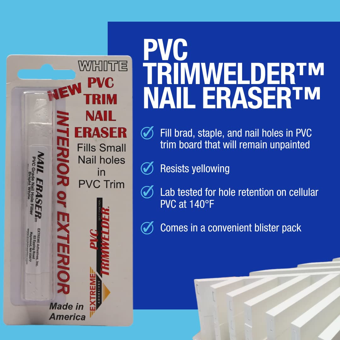 PVC Trimwelder Nail Eraser PVC Grade Eraser Wax Crayon, Fill in Nail Holes up to
