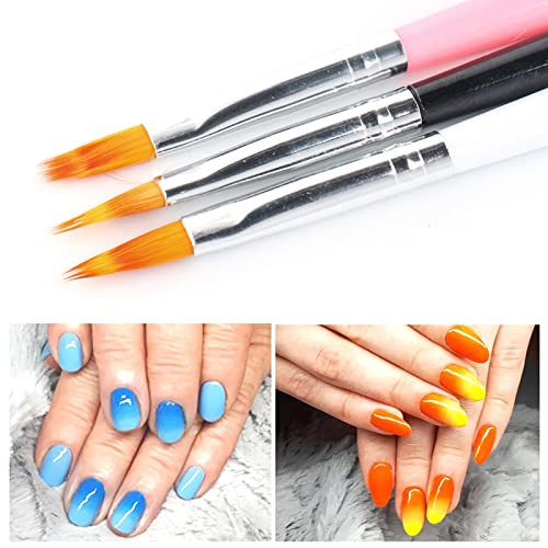 KAAGEE 5pcs Ombre Nail Brush Nail Paint Pen for Lace Line Gradient Color Ombre
