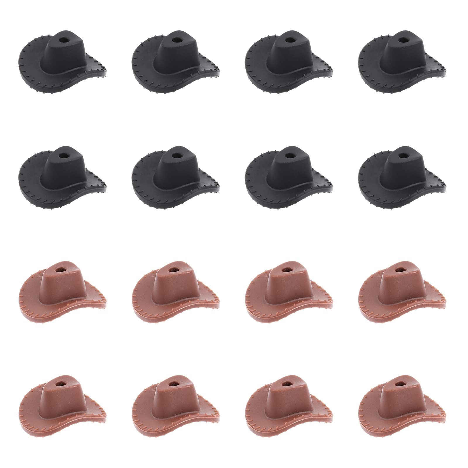 CHGCRAFT 16Pcs 2Colors Hat Silicone Beads Silicone Loose Spacer Beads Charms …