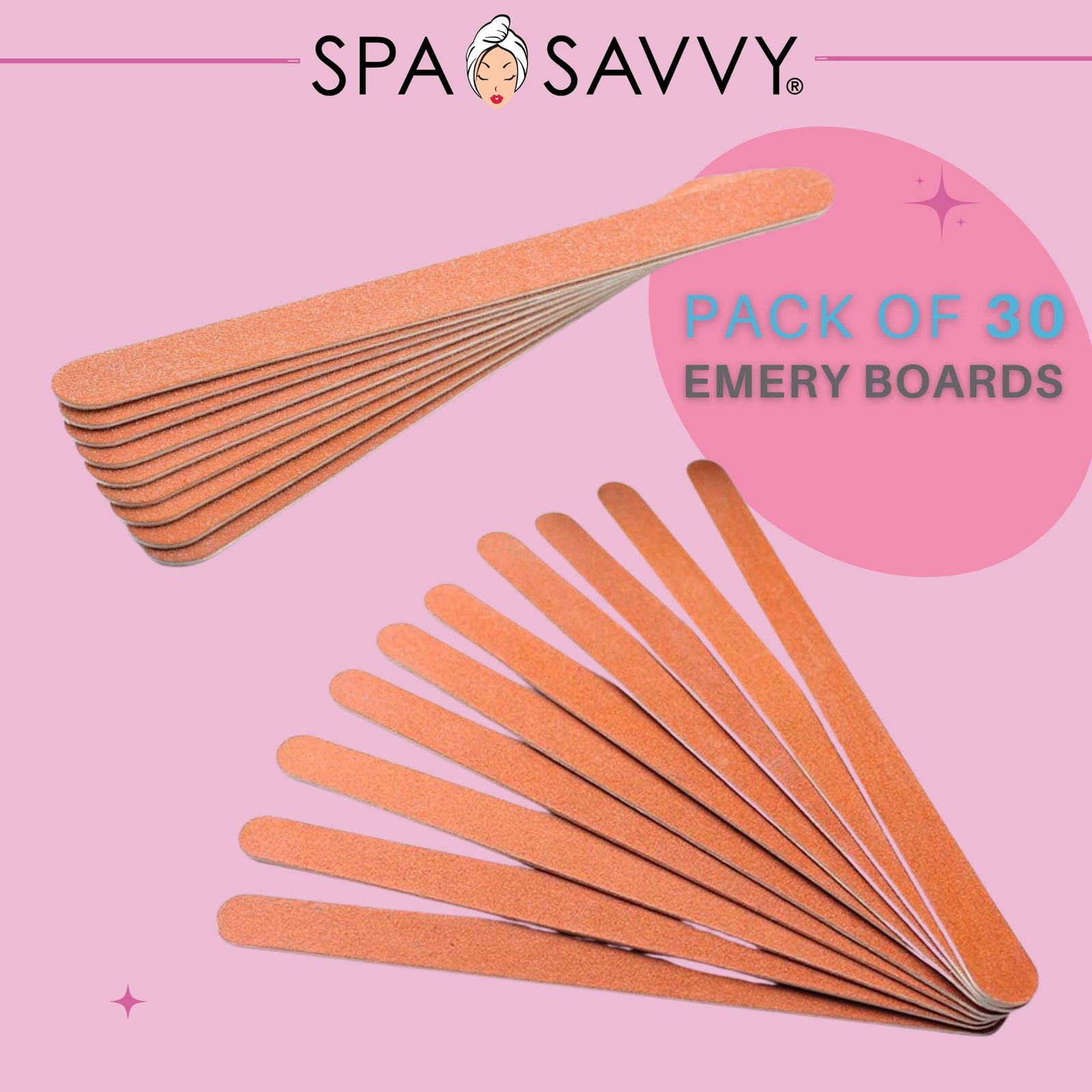 Nail File Set, 30 Count, Double Sided 6 Inch Emery Board Nail Files, Pedicure…