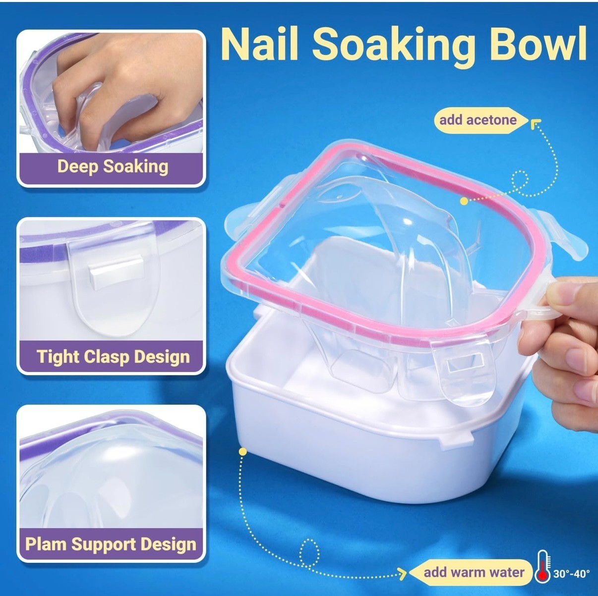 Manicure Nail Soak Tool Kit 12pc NWT