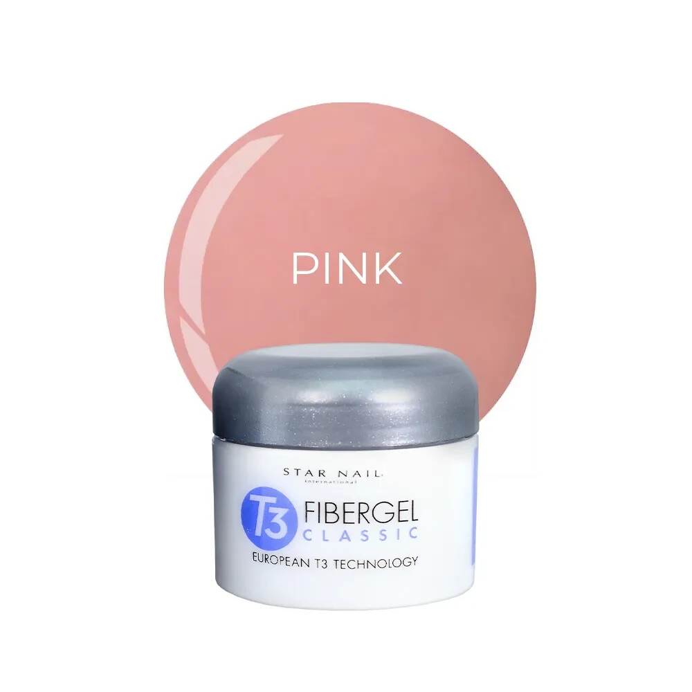 Star Nail T3 Fiber Gel Classic European T3 Technology PINK Color 2 oz