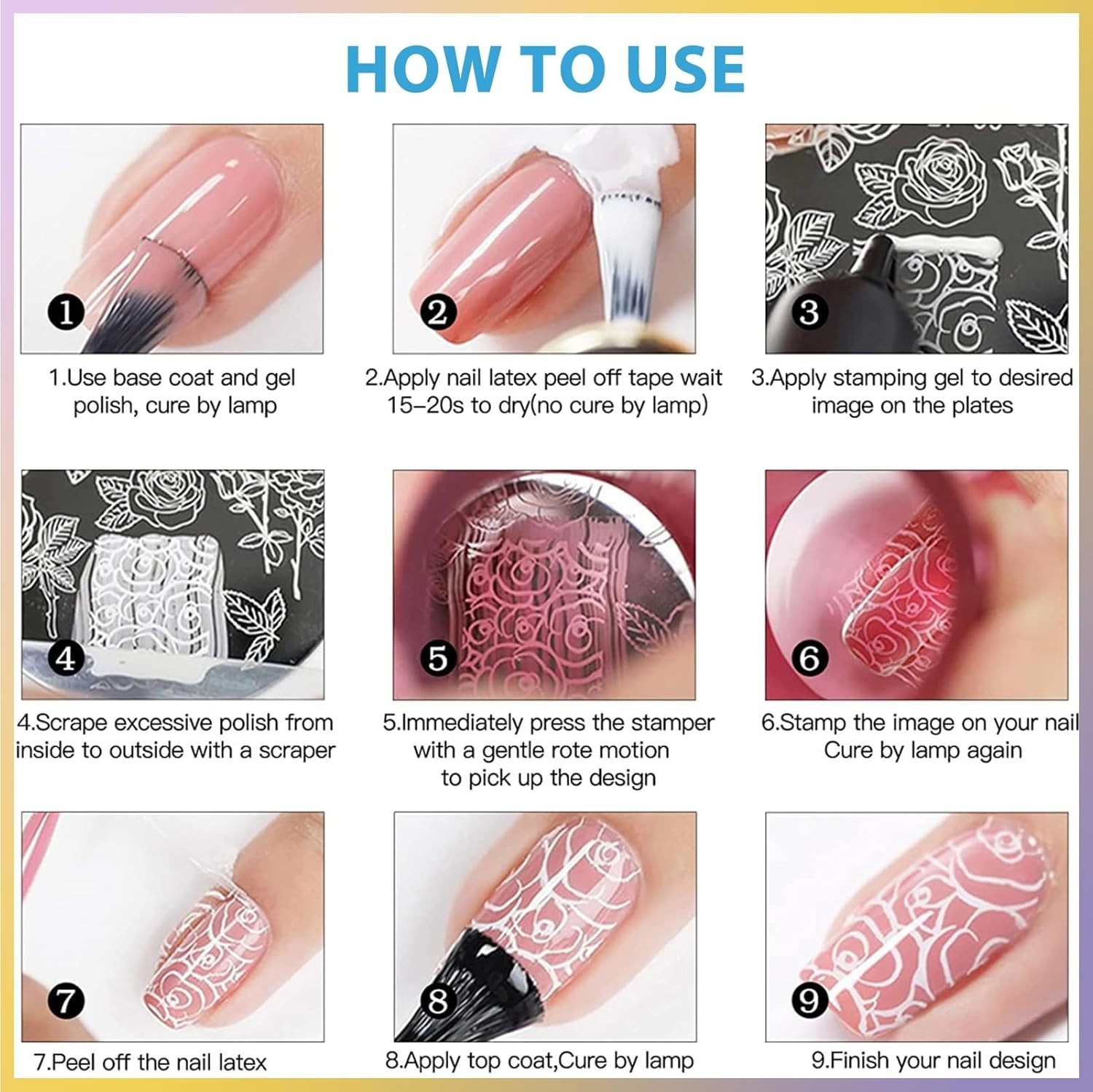 Nail Stamping Plate 15PCS Nail Stamper Kit Nail Art Stamping Plates Set with …