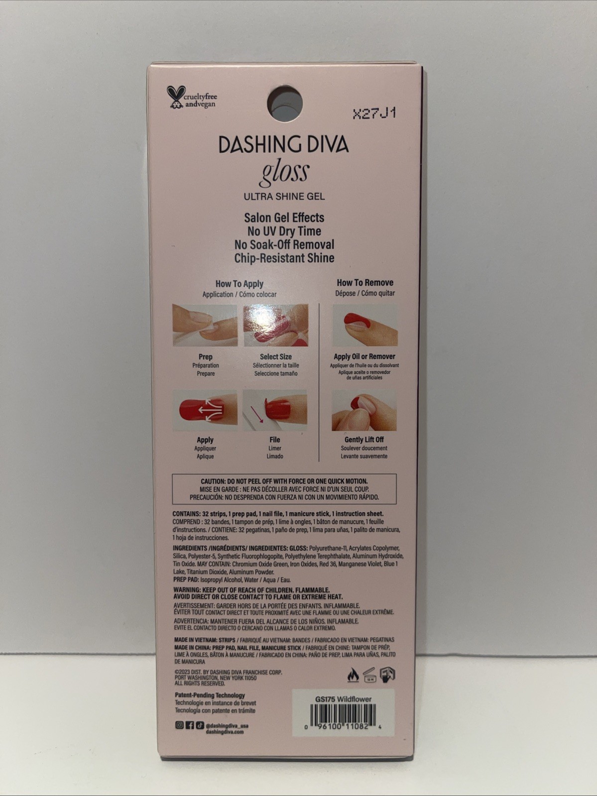 dashing diva nail strips gs175 wildflower