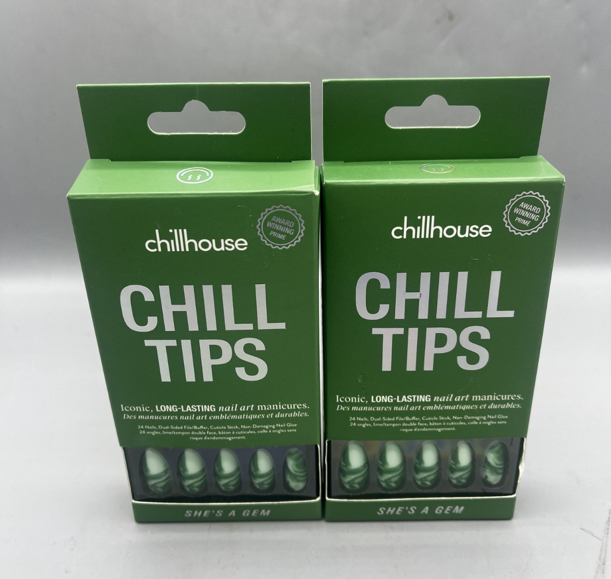 Lot Of 2 Chillhouse Chill Tips Press-On Fake Nails Shes a Gem 24ct – Brand NEW