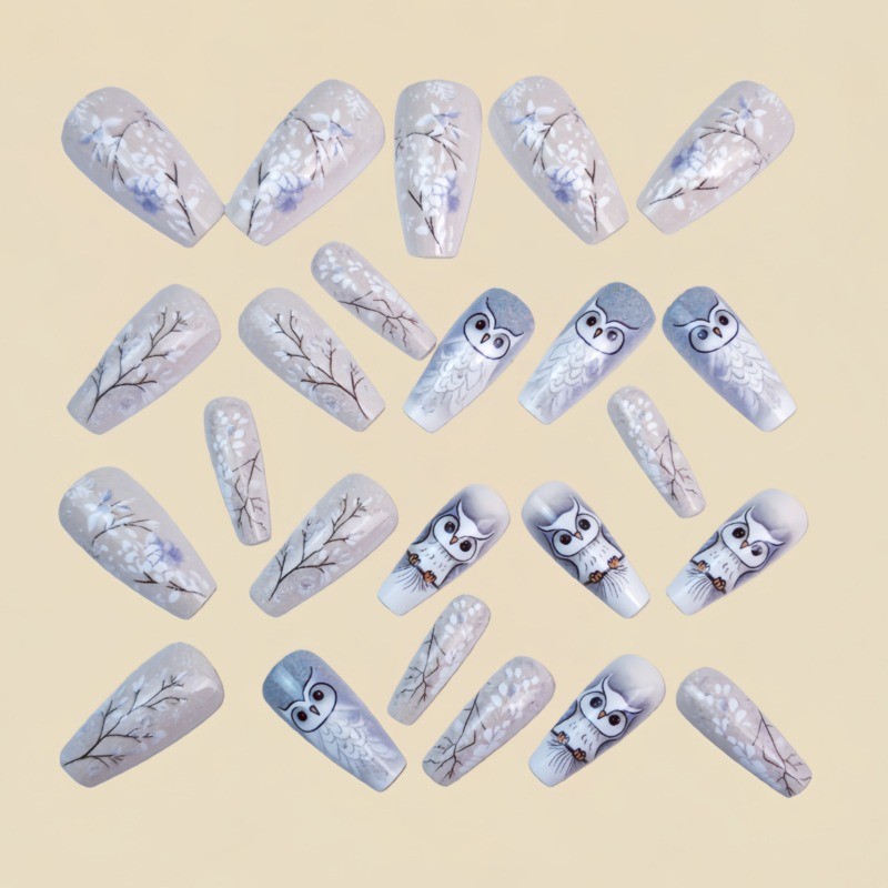 48 Pcs of Medium To Long Ballet Armor, European and American Fashion Fake Nails
