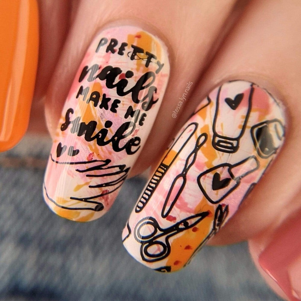 💞🧠🏥Maniology Self Love M266 Nail Stamping Plate