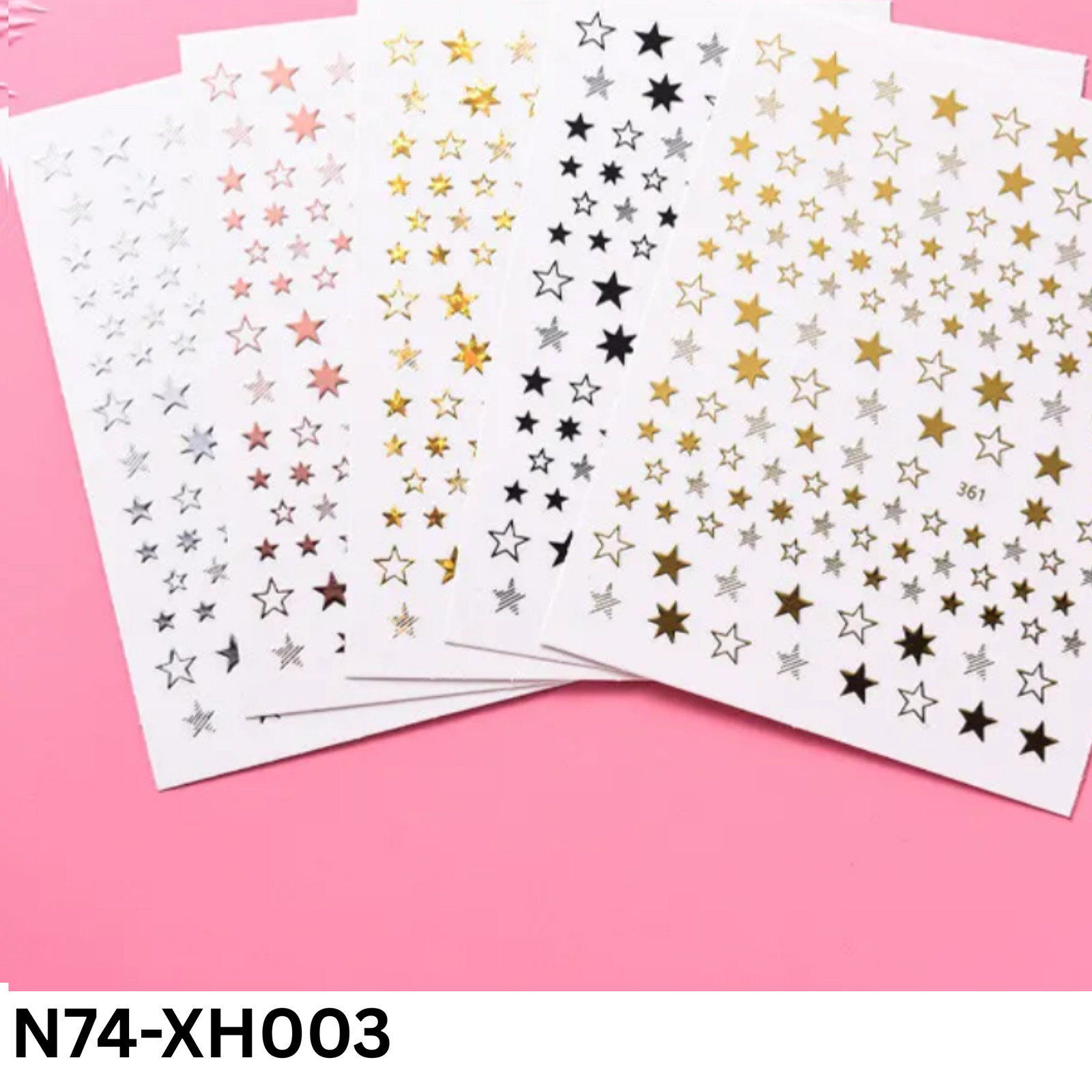 Star Nail Stickers, Nail Star Stickers For Nail Art, 3D Nail Art Star Decals, Sm