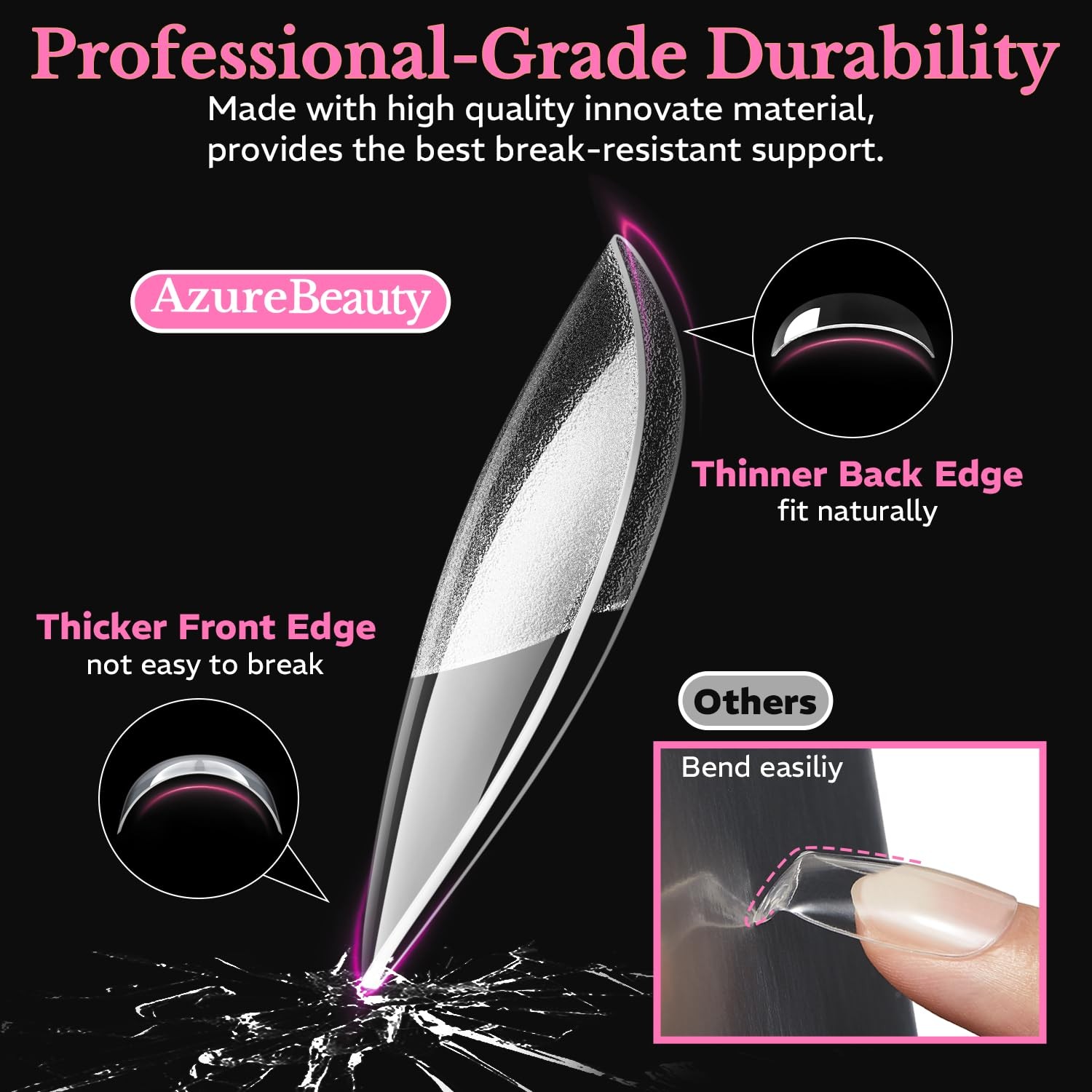 Short Oval Round Nail Tips, 600pcs Pre 600 Piece Assortment,