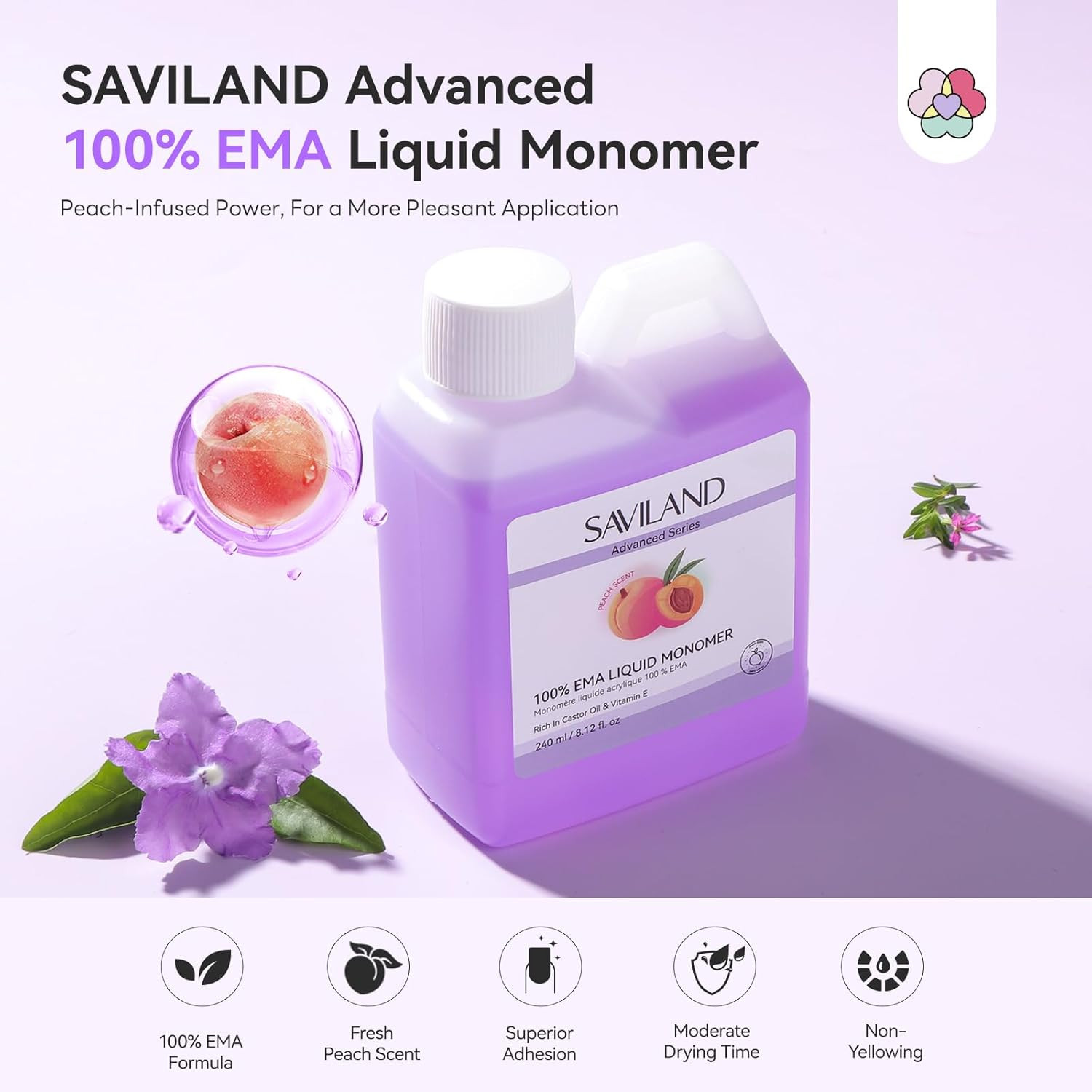 Pure EMA Monomer Acrylic Nail Liquid: Peach Scent Acrylic Liquid Nail Monomer No