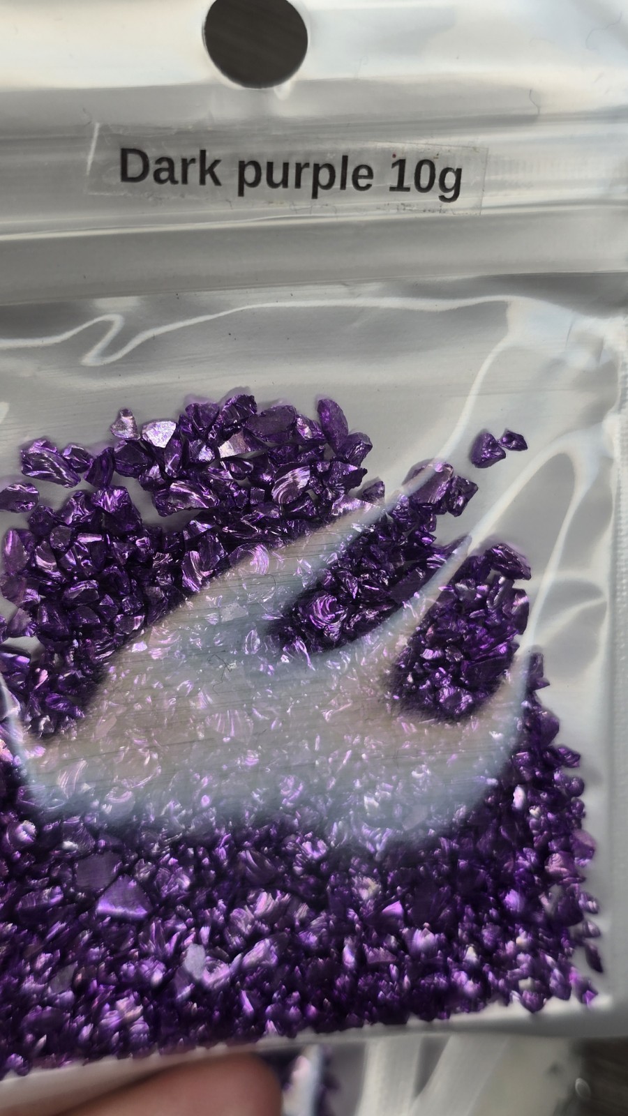 10g bag dark purple crushed glass craft decoration