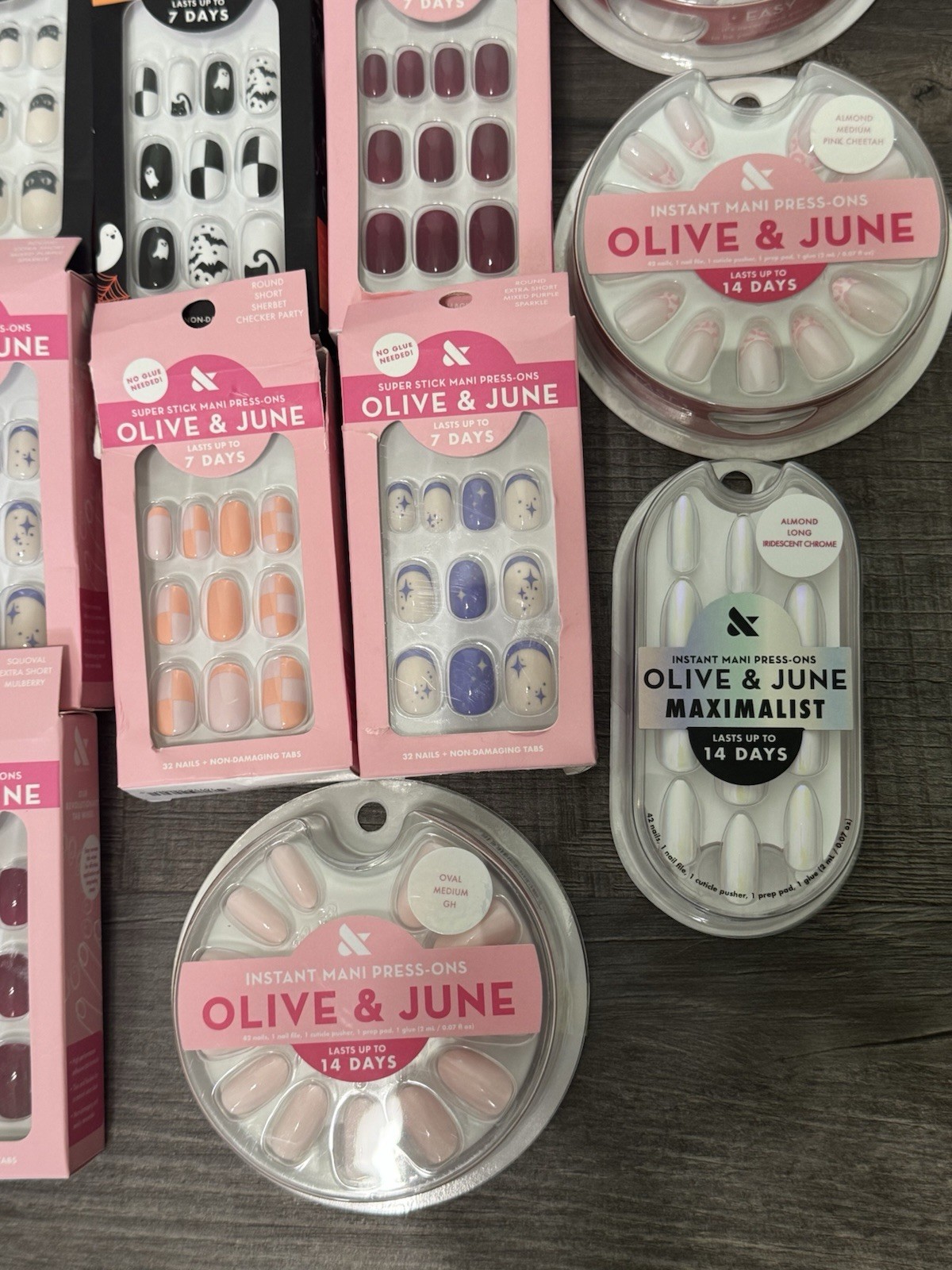 Olive & June Large 49 Piece Lot Press On Nails and Nail Care New $350+ Value