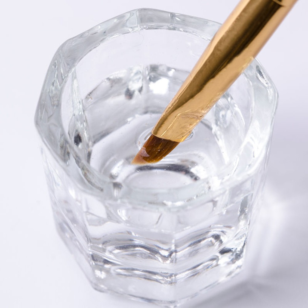 Octagonal Shape Glass Cup Dappen Dish Container for Arcylic Nail Art Liquid