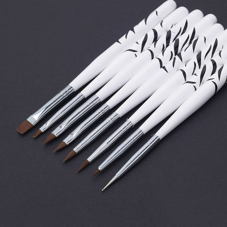 8Pcs Professional UV Gel Brush Set Dotting Drawing Paint Salon Nail Art Tools US
