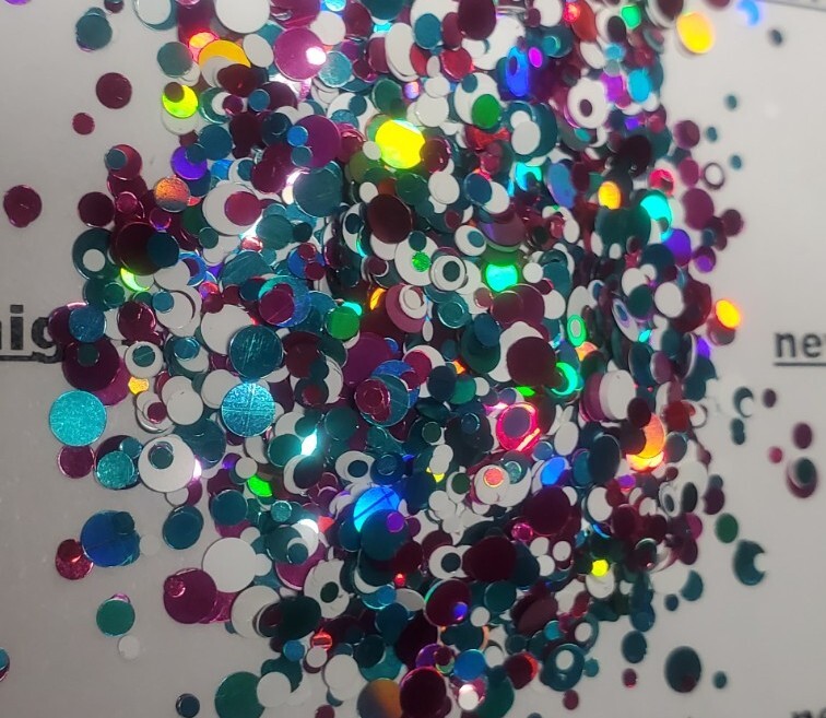 Holographic “mojo” round glitter mix for nails, acrylic, crafts 1.5 tsp