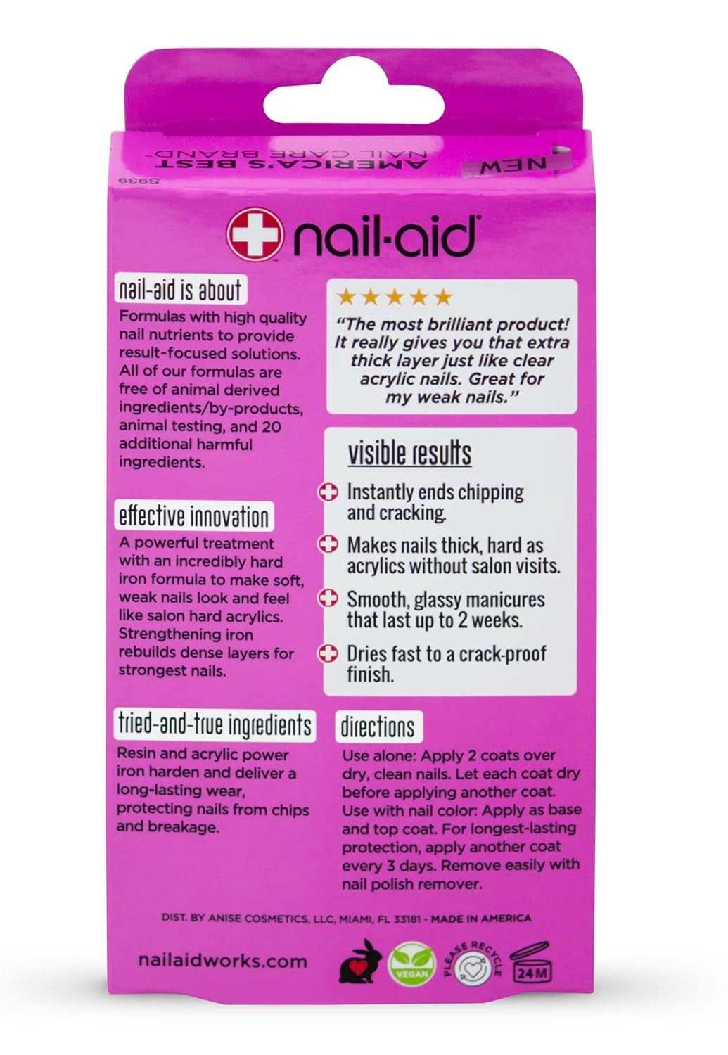 Nail-Aid 1 Minute Artificials – Nail Treatment, Clear, 0.55 Fl Oz (Pack of 1)