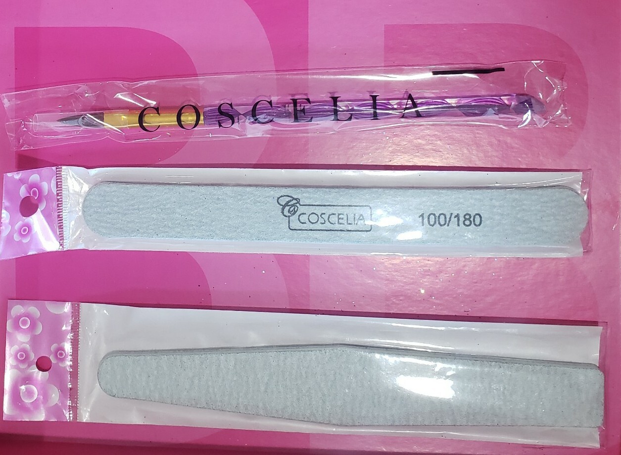 COSCELIA NEW Nail Acrylic Powder Tools Kit Manicure Tips Brush Starter Set DIY