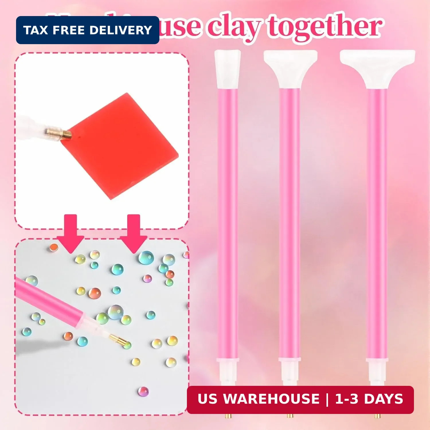 30PCS Rhinestone Picker Tool 8pcs Acrylic Rhinestones Pen Applicator Dual-Ended