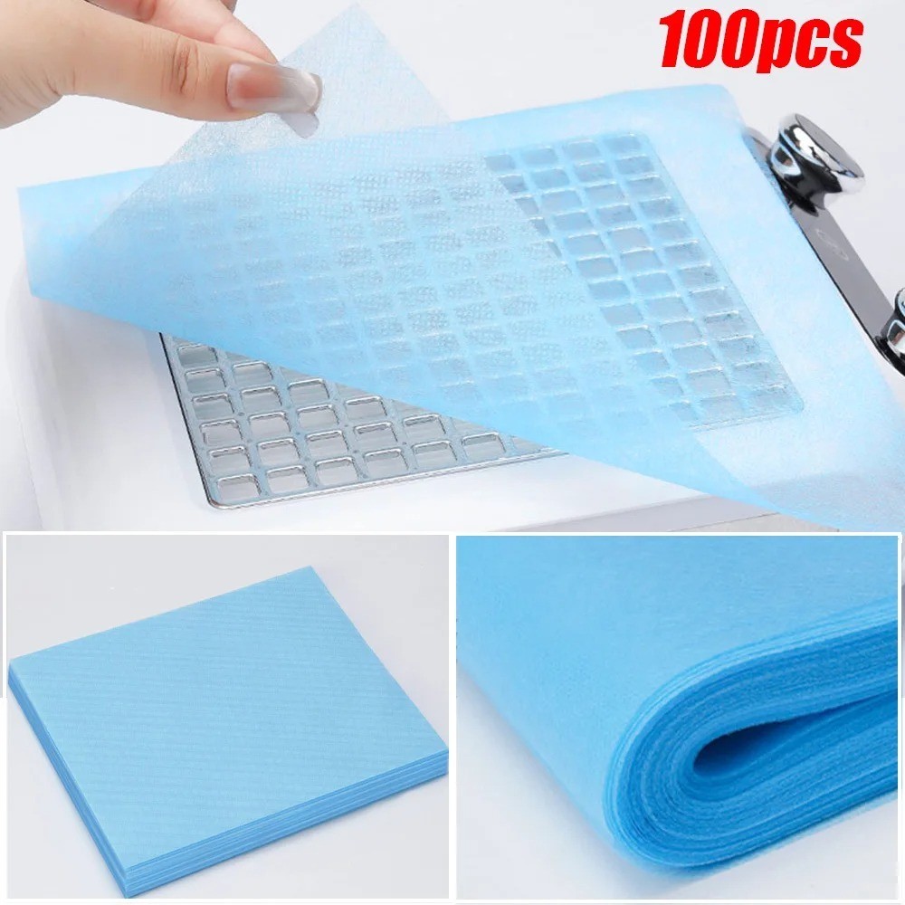 100pcs Disposable Nail Dust Collector Filter Paper | Non-Woven | Pink/Blue/White