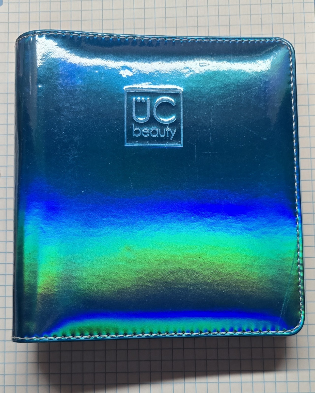 UBER CHIC UC Nail Stamp Plate Storage Organization Binder Blue Teal Holo Uberchi