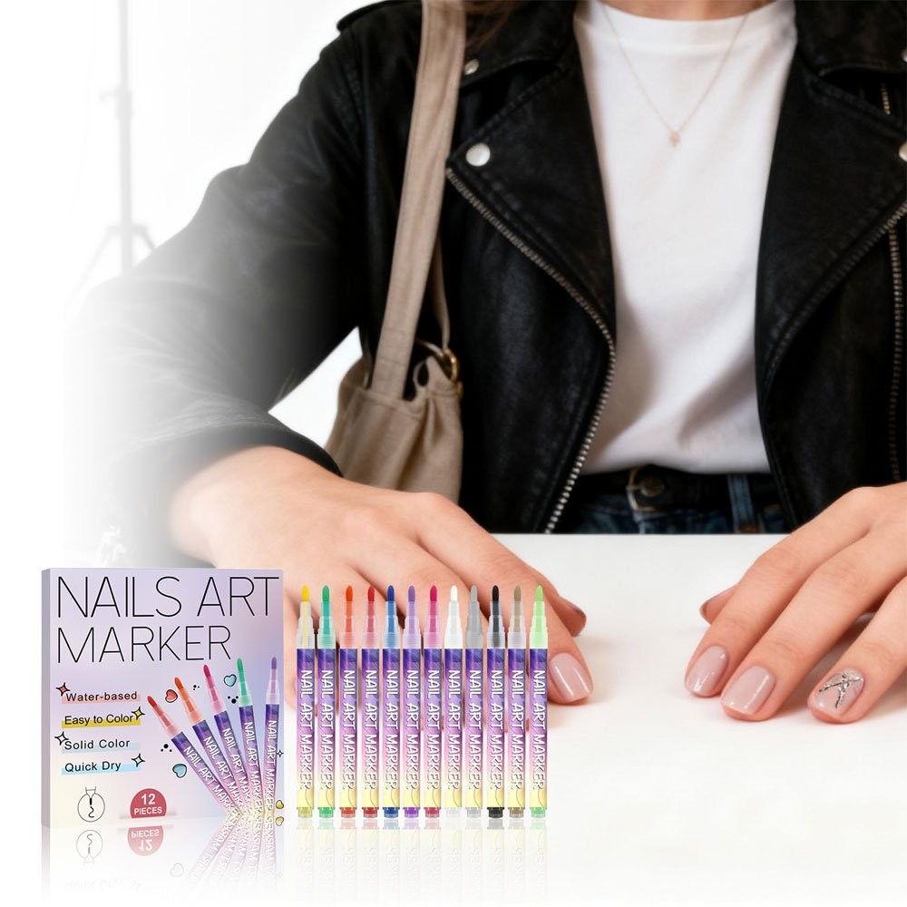 Nail Graffiti Pen for 3D Nail Art DIY Painting Nail Polish Pen Drawing Line ToJQ