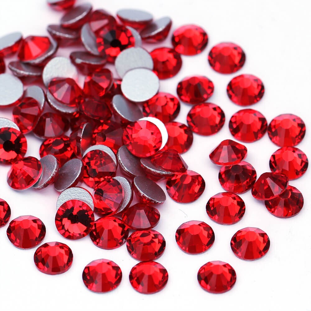 1440pcs Light Siam Nail Art Rhinestones Flatback Glitter 3D Tips DIY Decoration