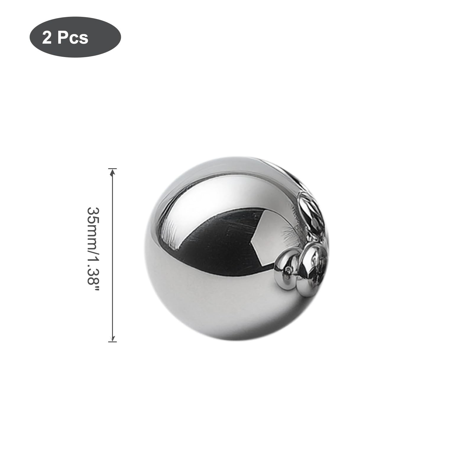 2 PCS 35mm/1.38″ Bearing Balls 304 Stainless Steel G100 Precision Ball