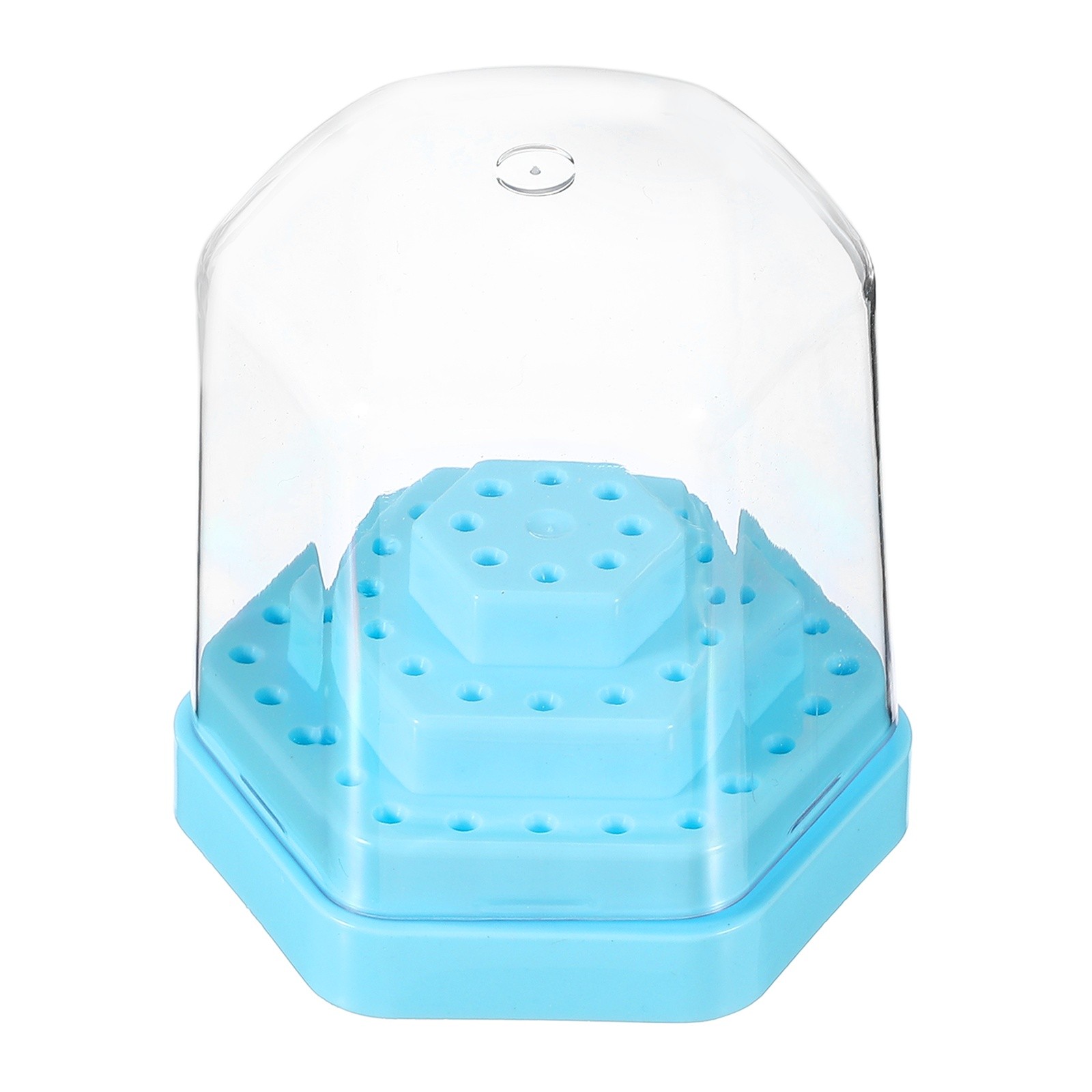 Nail Drill Bits Holder, 48 Holes Large Space Drills Bit Case, Blue