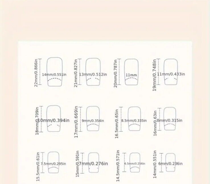 DO-IT-YOURSELF 24Pcs Glossy Press On Nails Nude Square French Tip Medium Length