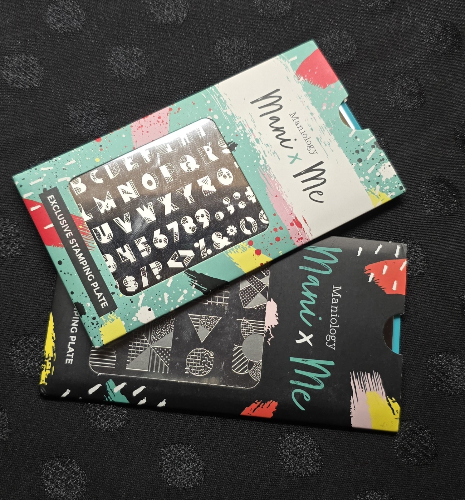 Maniology Mani x Me 80’s 90’s Memphis Mod Nail Stamp Plates MXM009 MXM010 HTF