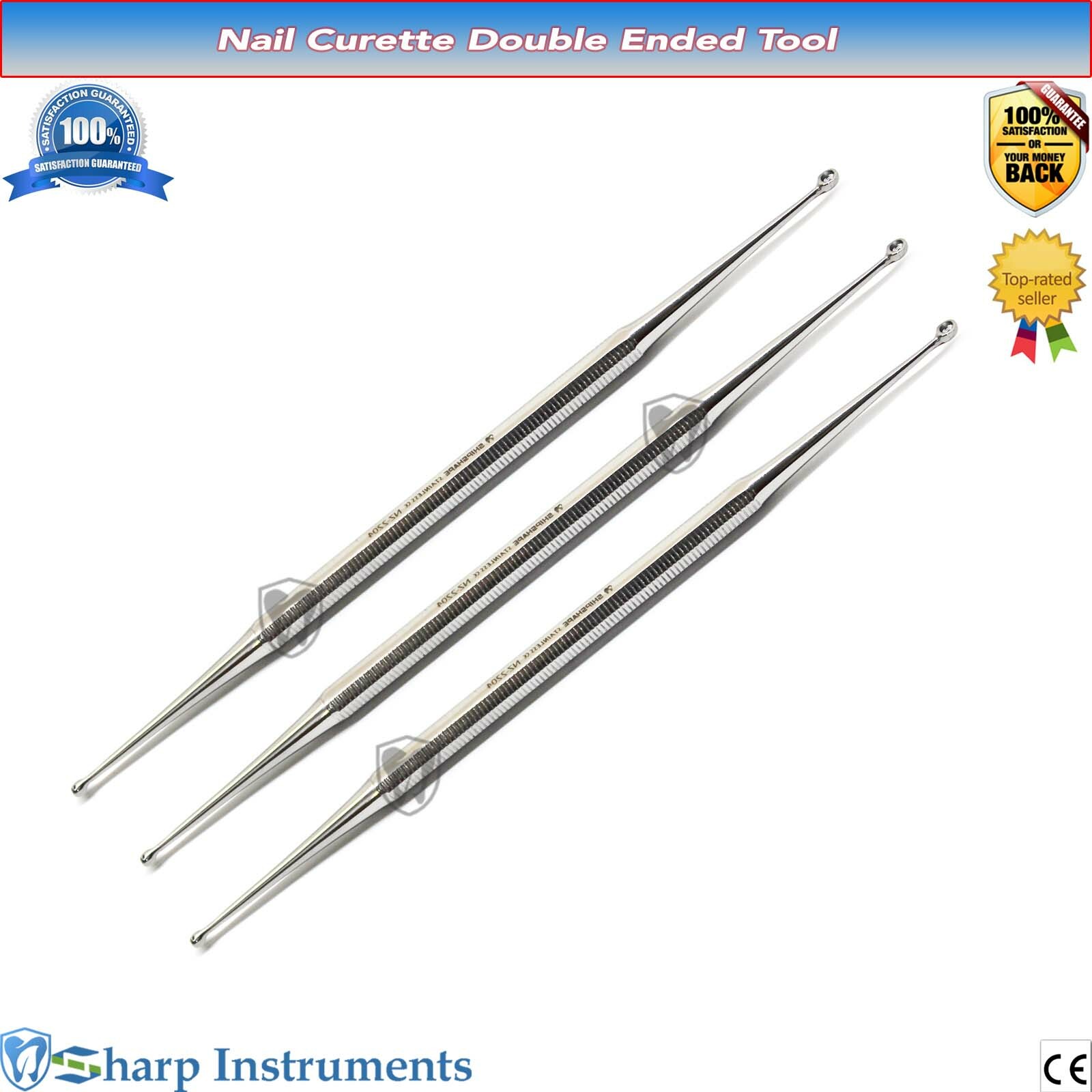 Chiropody Beauty Nail Curette Dermal Cleaner Nail Care Cleaning Podiatry Tool