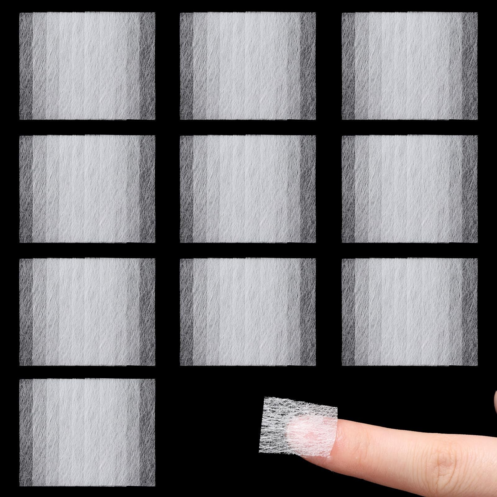 100 Pcs Silk Nail Extension Wrap Fiberglass Nail Wrap for Splits Breaks Repair