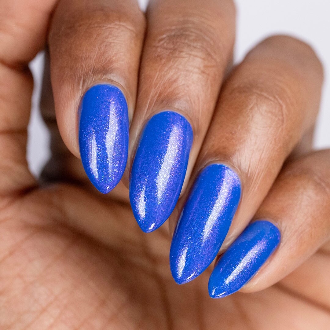 Moody Duty Regular Polish (Bright Blue with Shimmer), Nail Polish for Nail Art