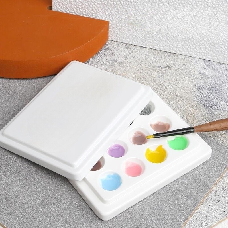 Nail Art Color Palette Dustproof Watercolor Paint Palette Manicure Accessories