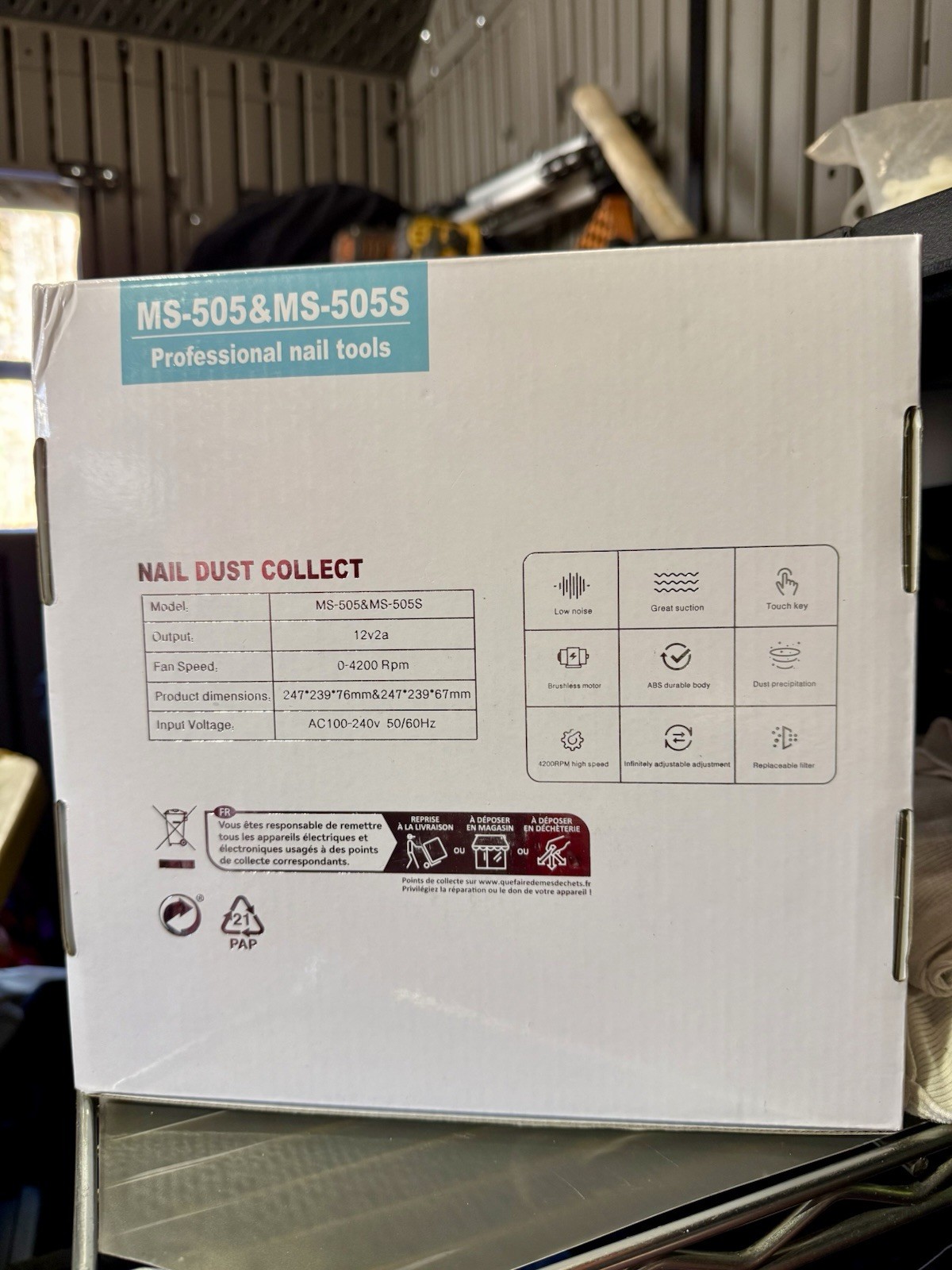 Professional Nail Dust Collector MS-505 – Adjustable Suction – New