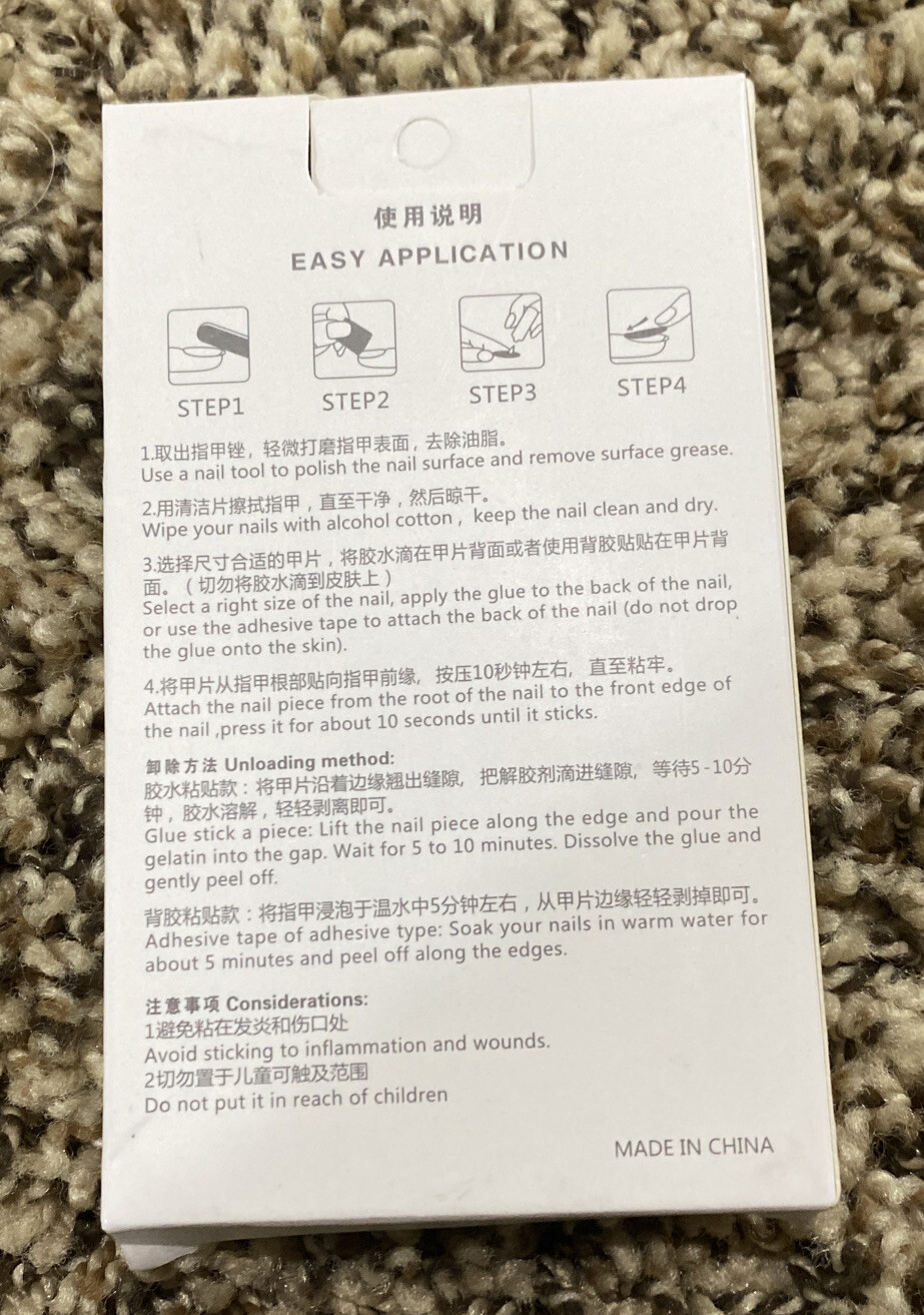 Press On Nails Do It Yourself 24 Piece Delicate & Comfortable Easy Application