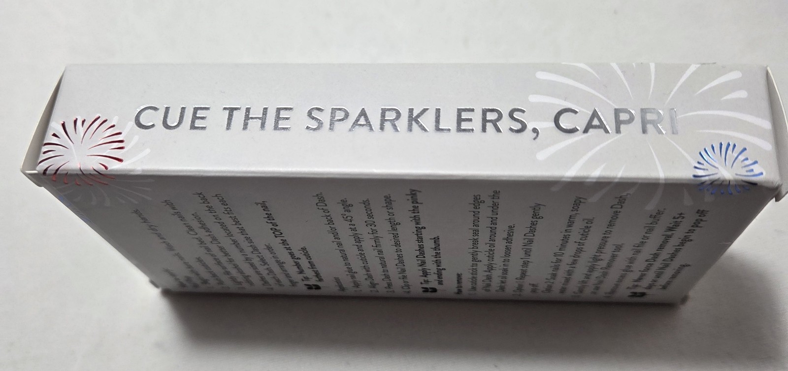 Silver Sparkly Press On Nails, Red Aspen, Cue the Sparklers Capri