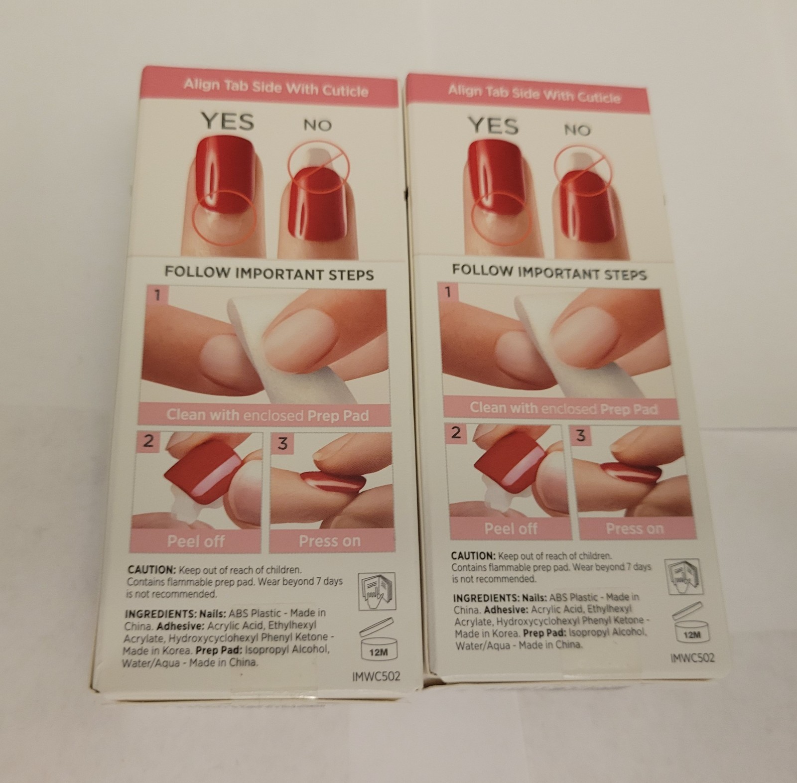 Kiss imPRESS Short Length Pink Nails Just a Dream WIDER Fit x 2 Packs