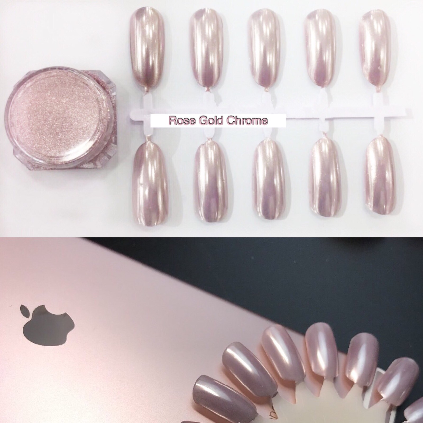 NEW ROSE GOLD CHROME 100% Mirror Powder Pink Effect Pigment > Not Bronze! < (R7)