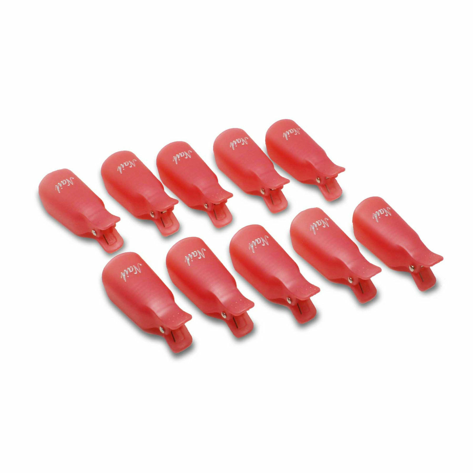 10Pc Plastic Nail Soak Off UV Gel Art Polish Remover Wrap Gelish Clip Cap UK NEW