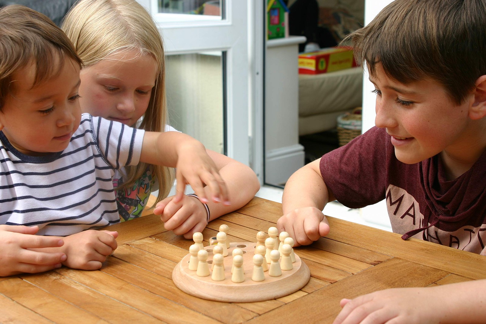 TOWO Wooden Memory Toys for Children – Family Board 7.28 x 7.09 x 1.97 inches